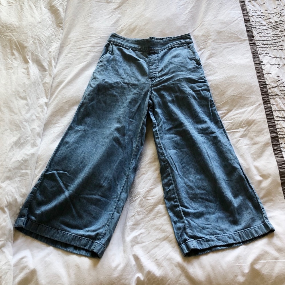 Madewell cotton linen blend culottes